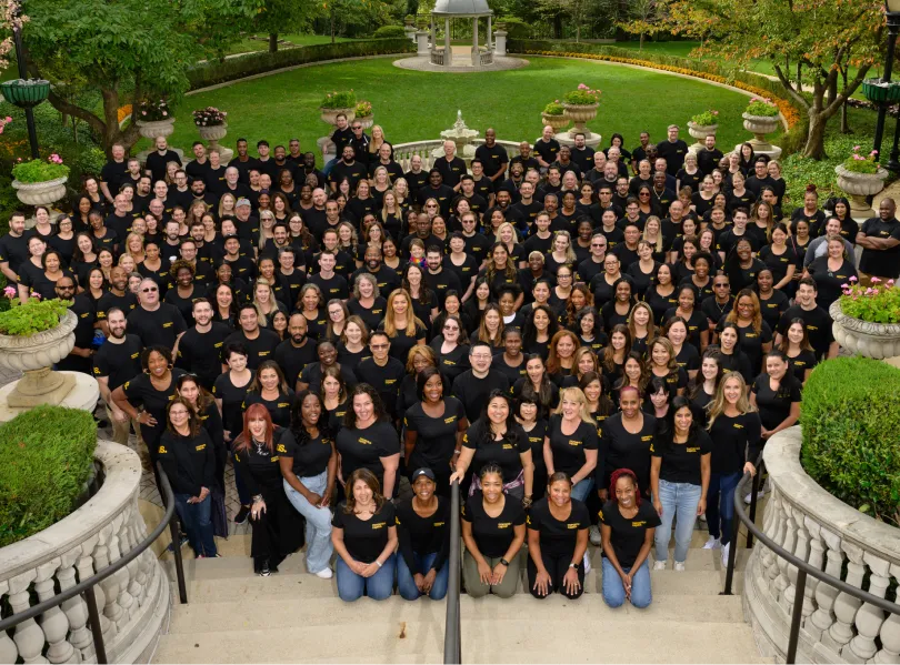 Gathering of employees at Momentus Capital's annual meeting