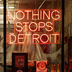 Nothing Stop Detroit Neon Sign
