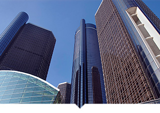 Buildings in downtown Detroit