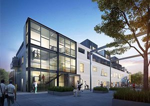 Rendering of new building with affordable housing at 644 Seldon in Detroit.