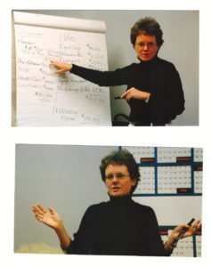 Rosemary working on a co-op training in Chicago.