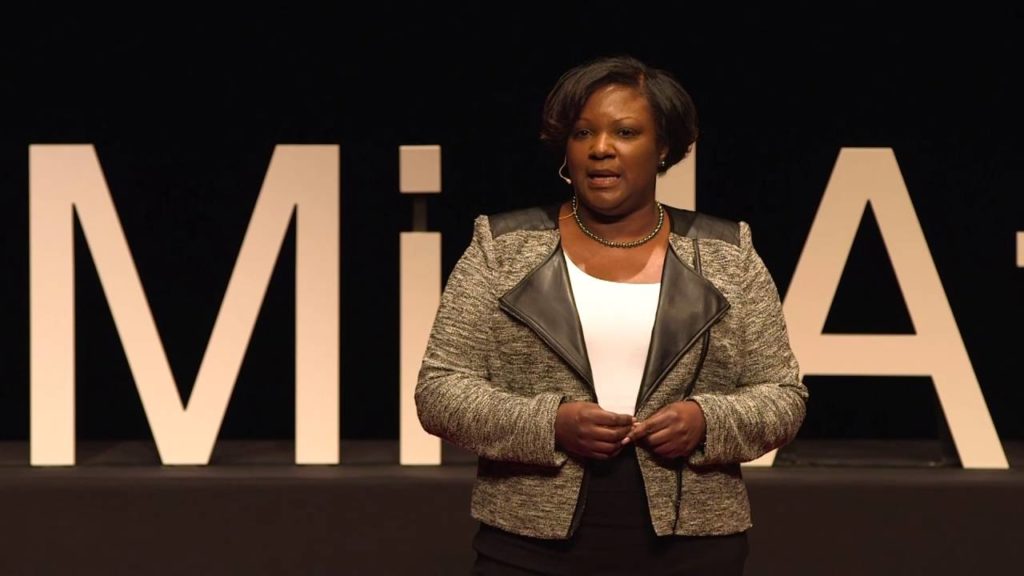 Teresa Hodge giving a TED Talk