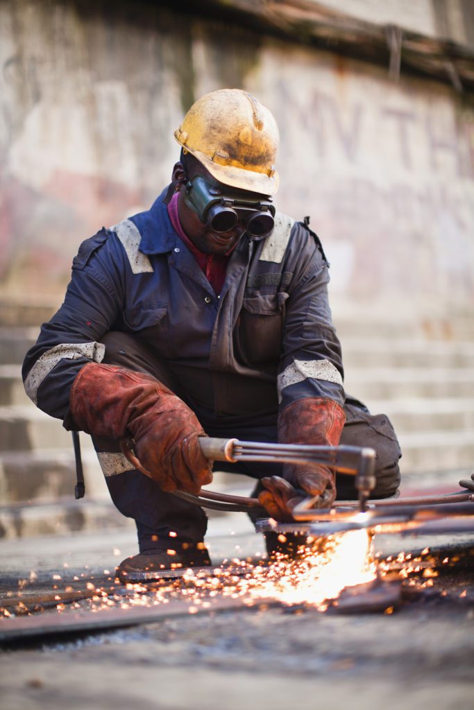 Man welding