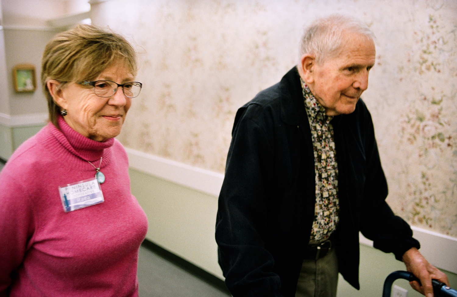 A home care worker and her patient
