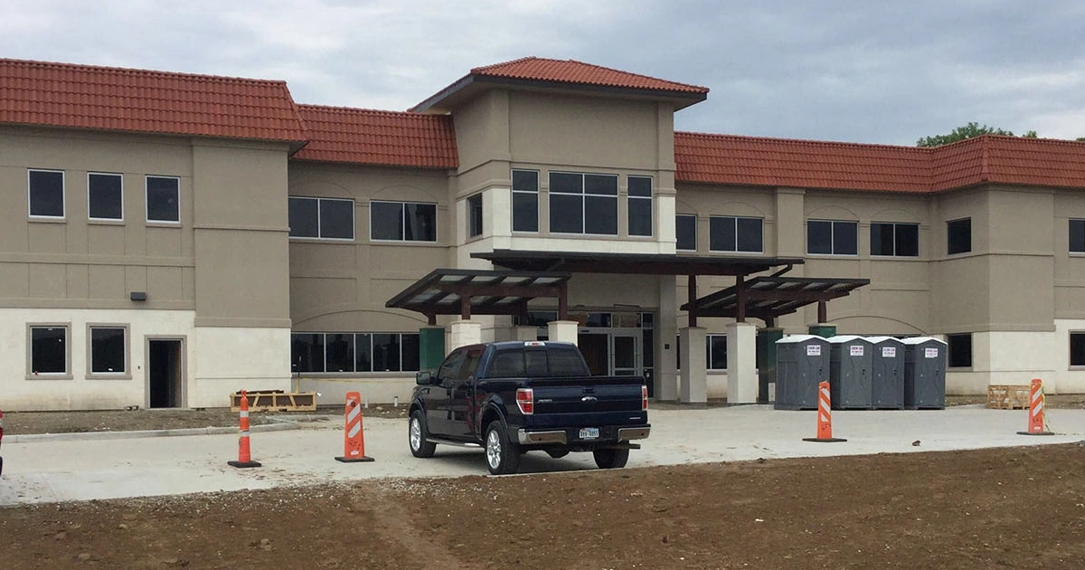 Construction of the North Texas Area Community Health Center. 