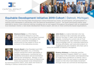 Download "EDI Detroit Cohort Biographies 2019" Fact Sheet (PDF)