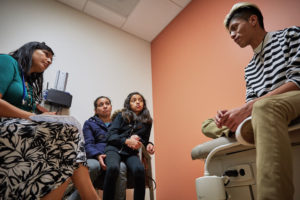 Latinx family with health care provider