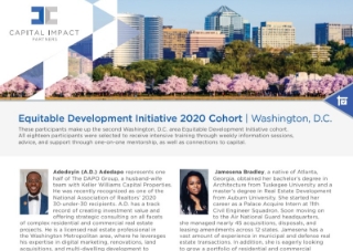 Download "EDI Washington, D.C. Cohort Biographies 2020" Fact Sheet (PDF)