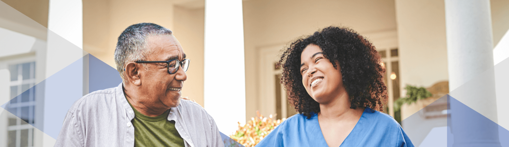 Older adult patient poses with doctor