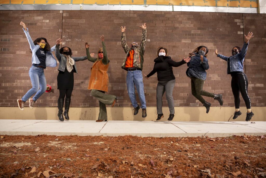 Co-op Dayton staff jumping for joy