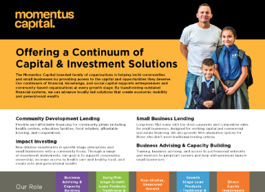 Download "Momentus Capital: Our Continuum of Capital & Investment Solutions" (PDF)