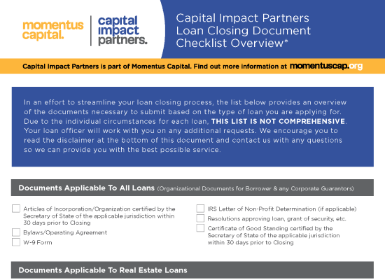 Download "Loan Closing Checklist" (PDF)